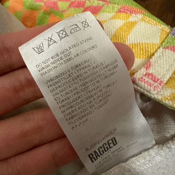 THE RAGGED PRIEST Sensory Dad Jeans Colorful Checkered Hippie Retro - Picture 13 of 16